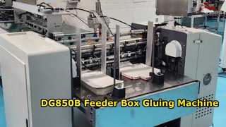 DG850B Feeder Box Gluing Machine Paper Sheet Rigid Box Forming Machine